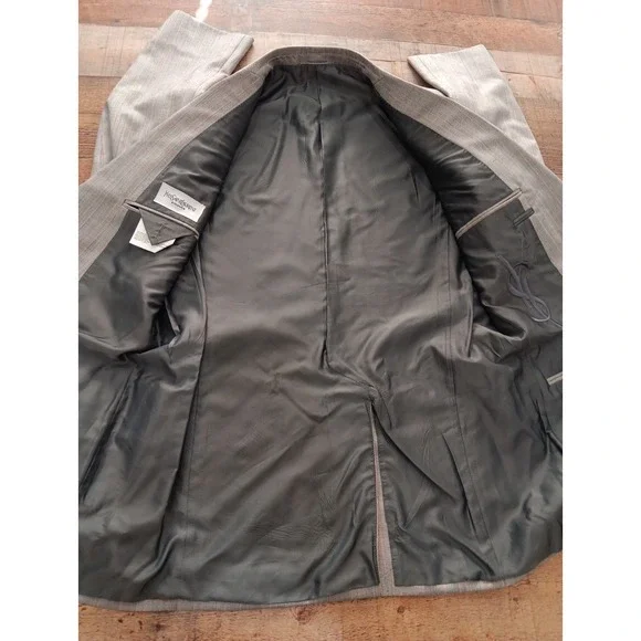 Yves Saint Laurent Rive Gauche Blazer Size 50r wool And silk Striped 2417 - Picture 10 of 16